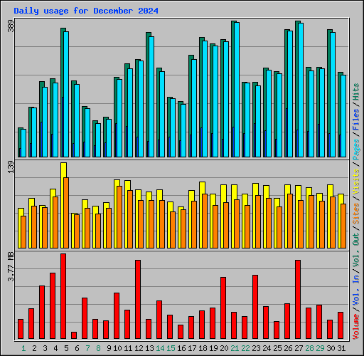 Daily usage for December 2024