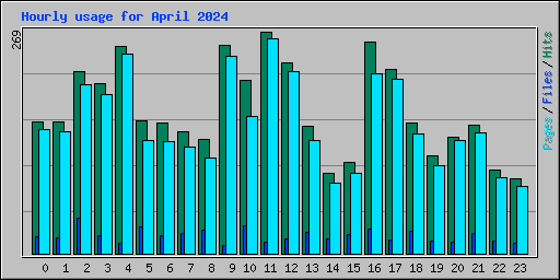 Hourly usage for April 2024