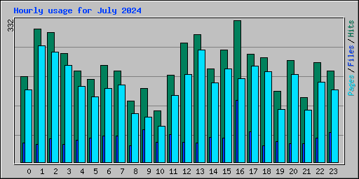 Hourly usage for July 2024