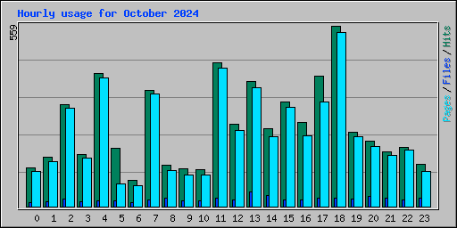 Hourly usage for October 2024