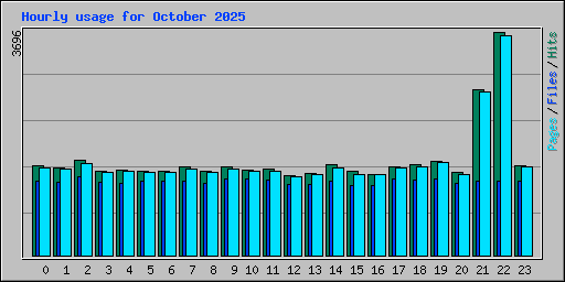Hourly usage for October 2025