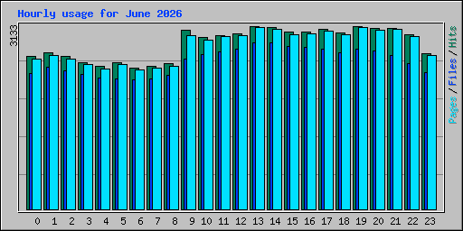 Hourly usage for June 2026