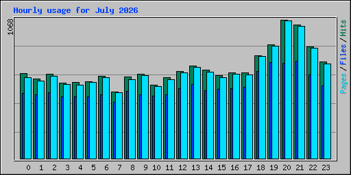 Hourly usage for July 2026