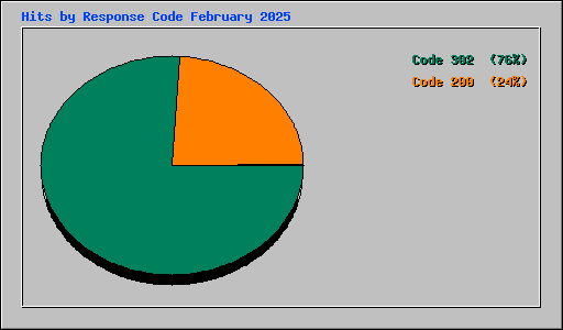 Hits by Response Code February 2025